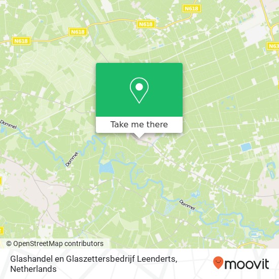 Glashandel en Glaszettersbedrijf Leenderts, Pastoor Smitsstraat 58 map