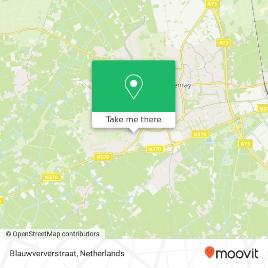 Blauwververstraat, Blauwververstraat, 5801 Venray, Nederland Karte