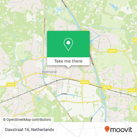 Dasstraat 16, 5701 VE Helmond map