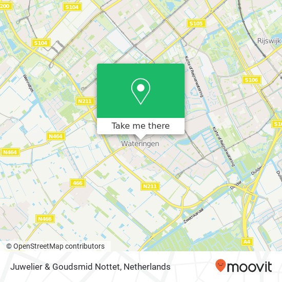 Juwelier & Goudsmid Nottet, Herenstraat 21 map