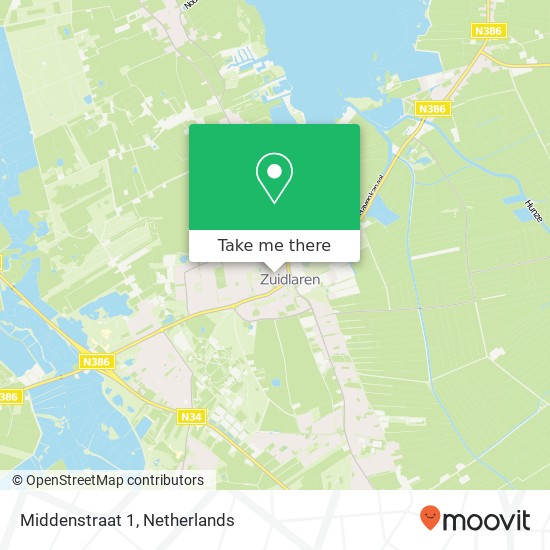 Middenstraat 1, Middenstraat 1, 9471 GC Zuidlaren, Nederland map