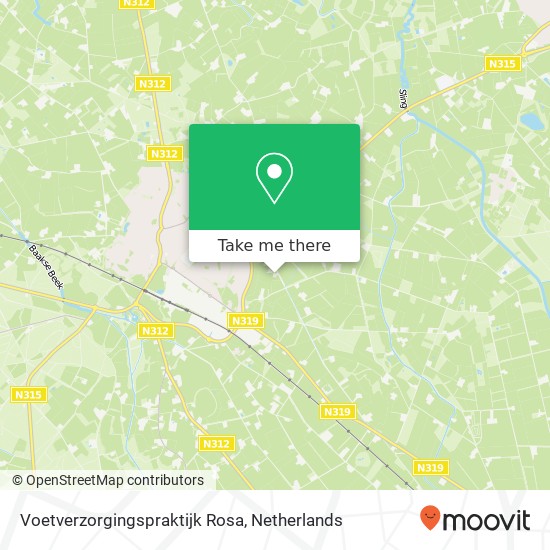 Voetverzorgingspraktijk Rosa, Nieuwenhuishoekweg 7 map