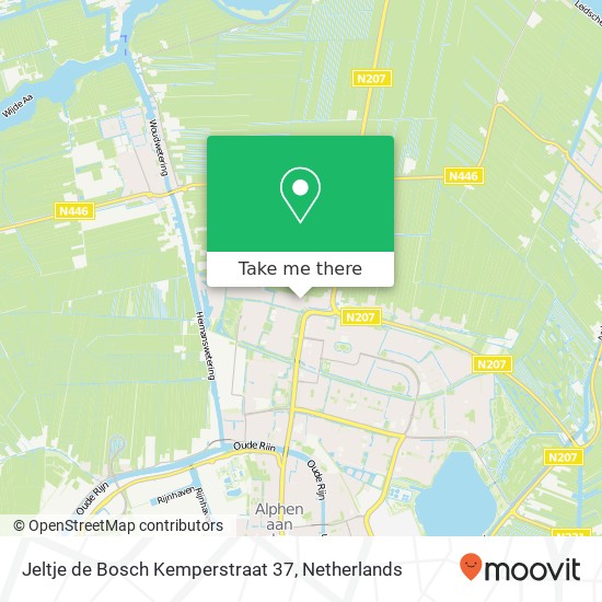 Jeltje de Bosch Kemperstraat 37, 2401 KB Alphen aan den Rijn Karte