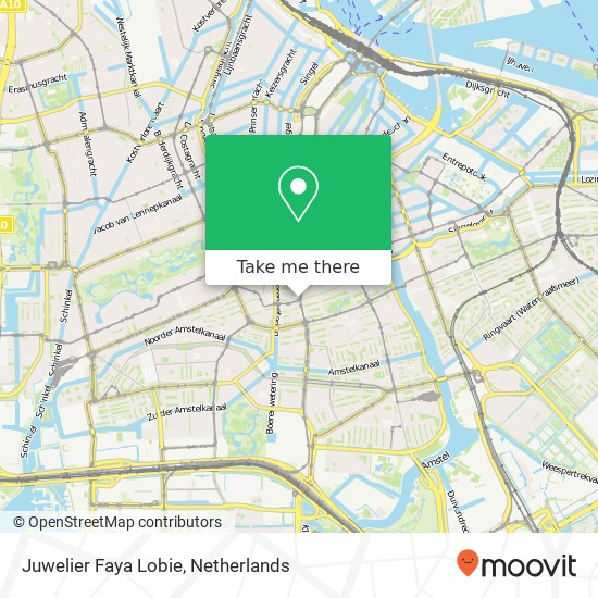 Juwelier Faya Lobie, Ferdinand Bolstraat 76 map