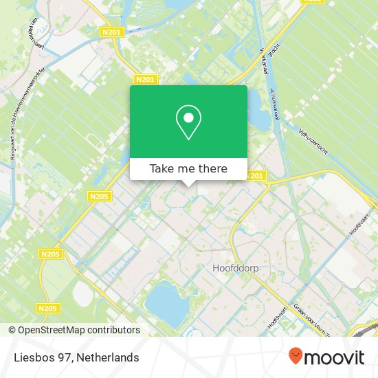 Liesbos 97, 2134 SG Hoofddorp Karte