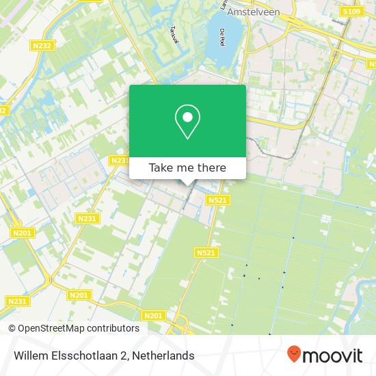 Willem Elsschotlaan 2, 1187 WP Amstelveen map
