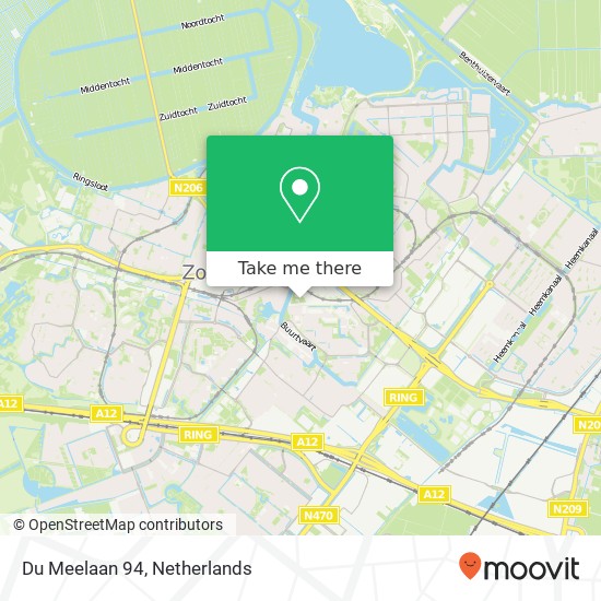 Du Meelaan 94, 2722 ZC Zoetermeer map
