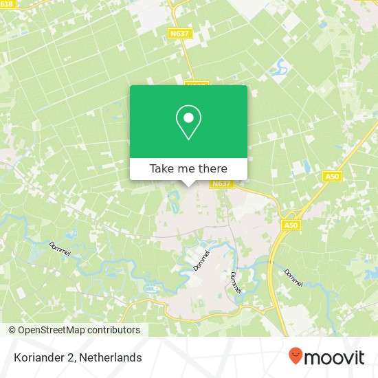 Koriander 2, 5491 KD Sint-Oedenrode Karte