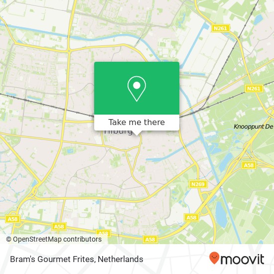 Bram's Gourmet Frites, Heuvelstraat 1 map