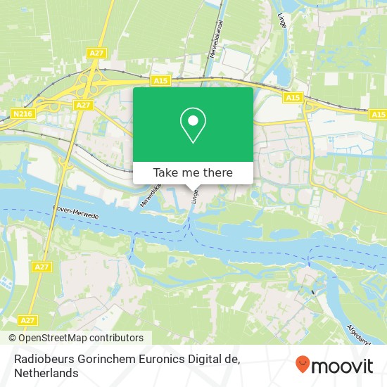 Radiobeurs Gorinchem Euronics Digital de, Langendijk 20 map