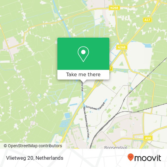 Vlietweg 20, 4704 RB Roosendaal map