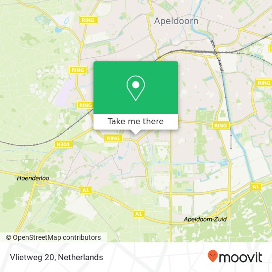 Vlietweg 20, 7335 JE Apeldoorn map