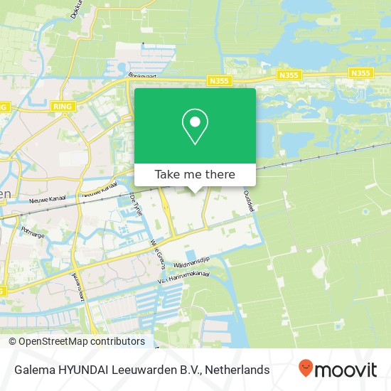 Galema HYUNDAI Leeuwarden B.V., Orionweg 51 map