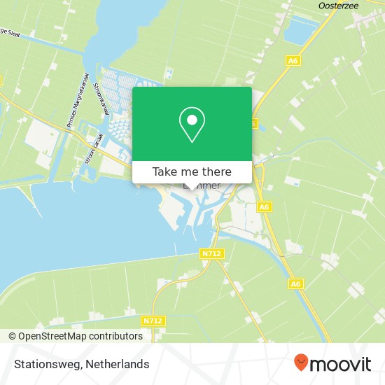 Stationsweg, Stationsweg, 8531 Lemmer, Nederland Karte