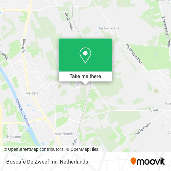 Boscafe De Zweef Inn map