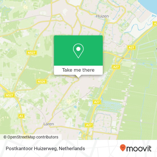Postkantoor Huizerweg, Huizerweg 8 map
