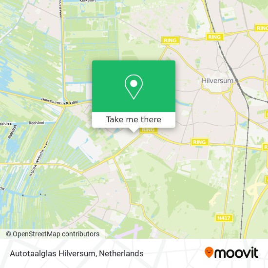Autotaalglas Hilversum map