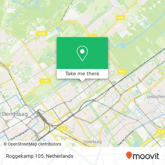 Roggekamp 105, 2592 VN Den Haag Karte