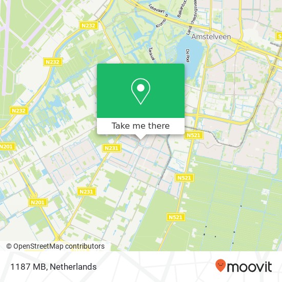 1187 MB, 1187 MB Amstelveen, Nederland Karte