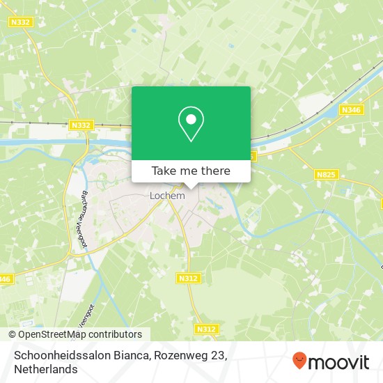 Schoonheidssalon Bianca, Rozenweg 23 map