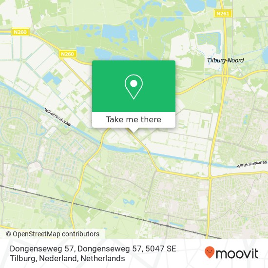 Dongenseweg 57, Dongenseweg 57, 5047 SE Tilburg, Nederland Karte