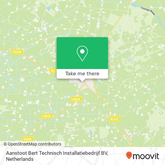 Aanstoot Bert Technisch Installatiebedrijf BV, Molenbeek 8 map