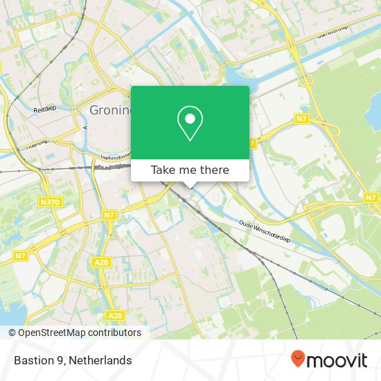 Bastion 9, 9723 ZH Groningen Karte