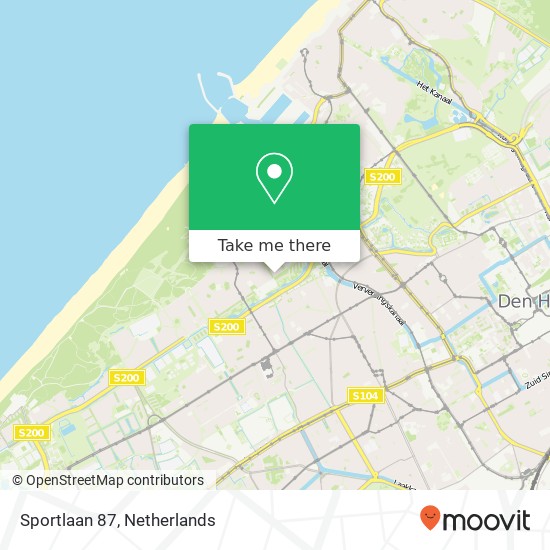 Sportlaan 87, 2566 GN Den Haag Karte