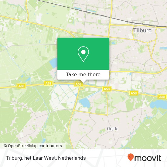 Tilburg, het Laar West Karte