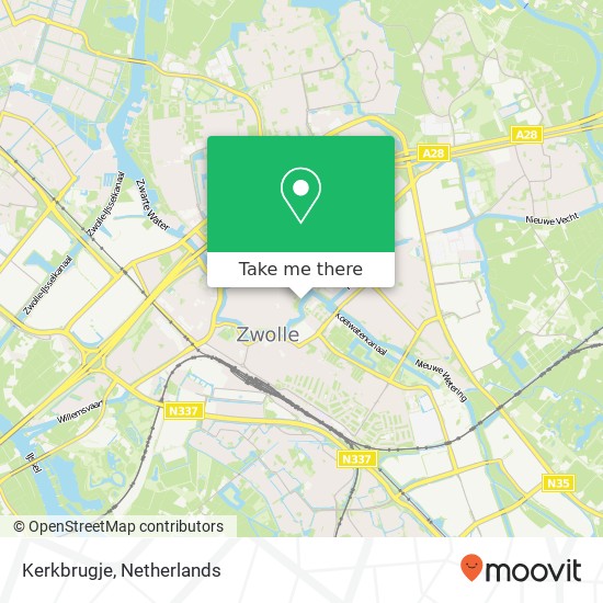 Kerkbrugje, Kerkbrugje, 8011 Zwolle, Nederland Karte