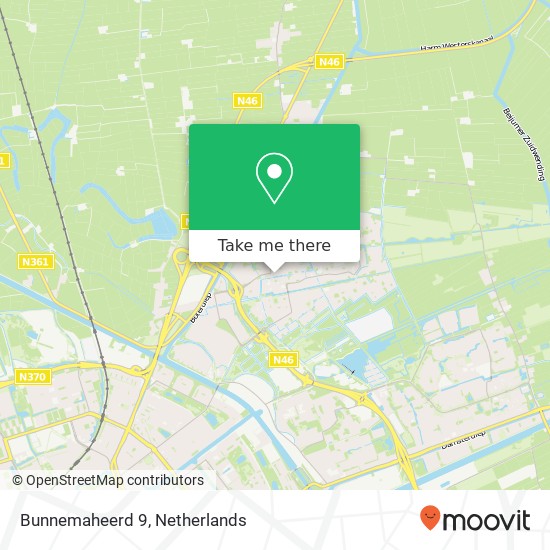 Bunnemaheerd 9, 9737 RH Groningen map