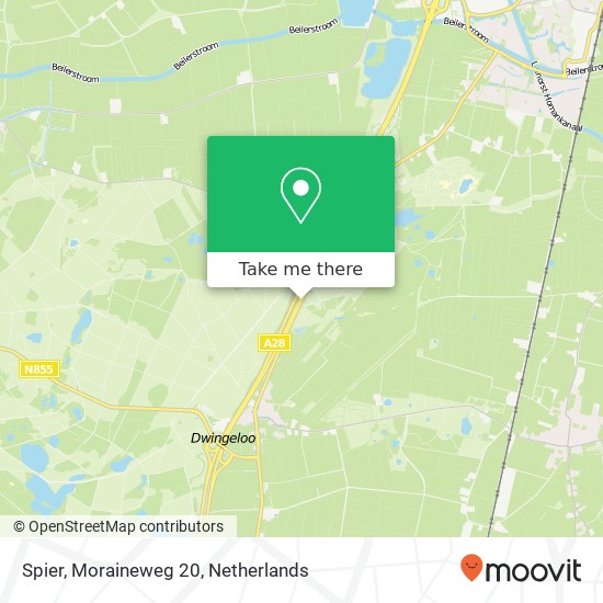 Spier, Moraineweg 20 map