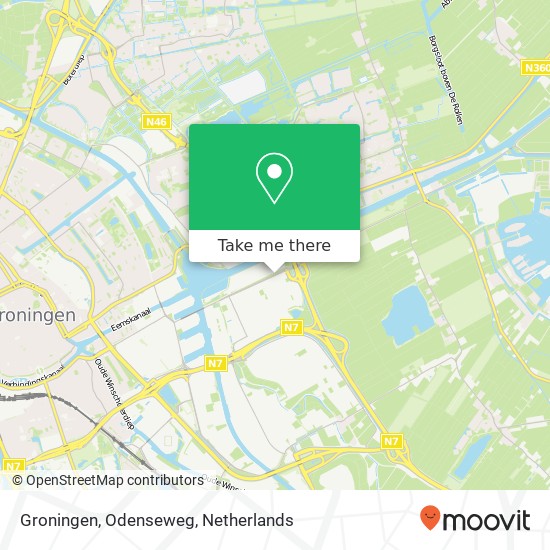 Groningen, Odenseweg map