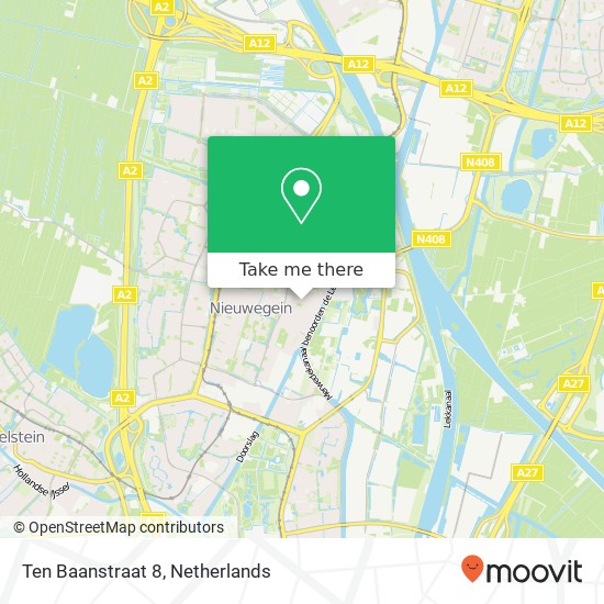 Ten Baanstraat 8, 3431 CL Nieuwegein map
