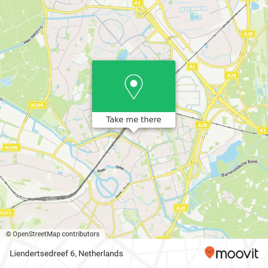 Liendertsedreef 6, Liendertsedreef 6, 3815 AC Amersfoort, Nederland Karte