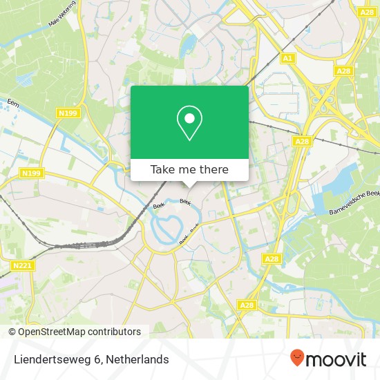 Liendertseweg 6, Liendertseweg 6, 3814 PK Amersfoort, Nederland map