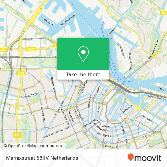 Marnixstraat 68IIV, Marnixstraat 68IIV, 1015 VW Amsterdam, Nederland map