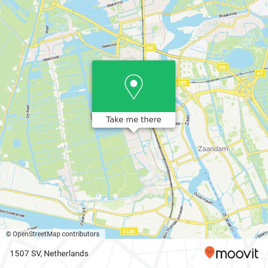 1507 SV, 1507 SV Zaandam, Nederland map