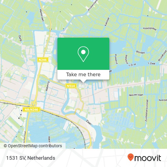 1531 SV, 1531 SV Wormer, Nederland map