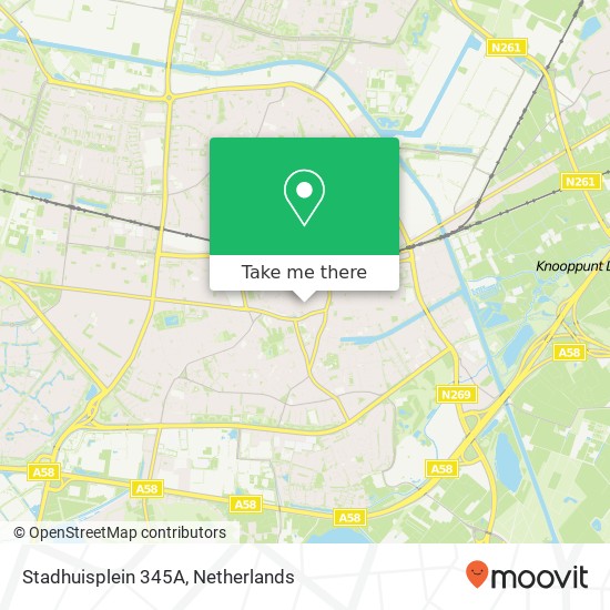 Stadhuisplein 345A, Stadhuisplein 345A, 5038 TH Tilburg, Nederland Karte