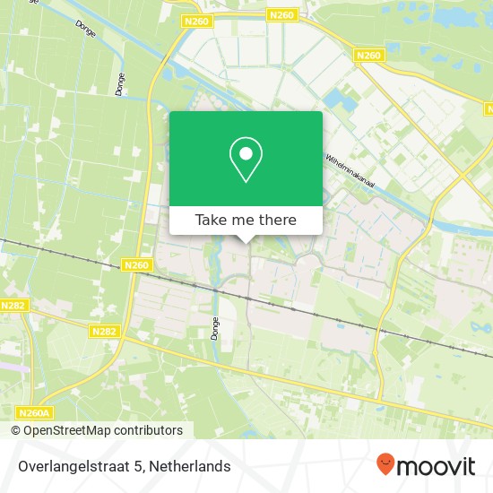 Overlangelstraat 5, 5045 SR Tilburg map