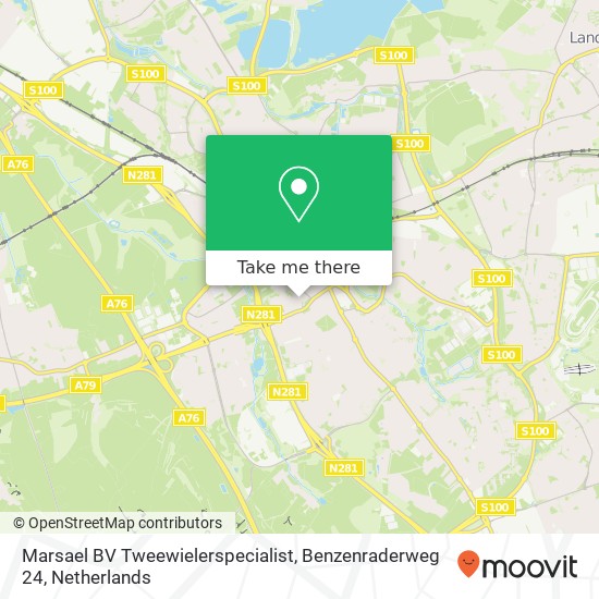 Marsael BV Tweewielerspecialist, Benzenraderweg 24 Karte