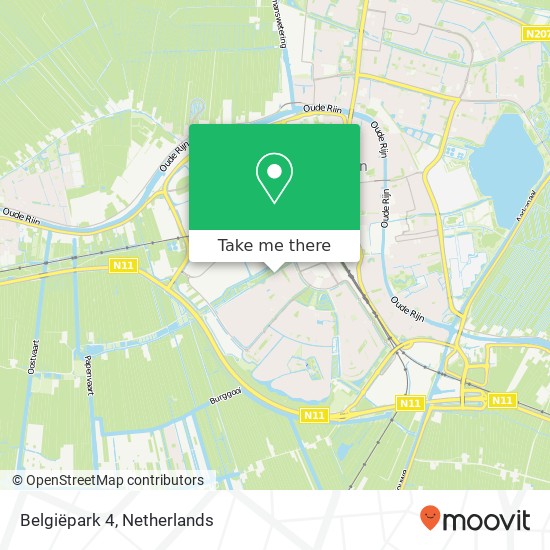 Belgiëpark 4, 2408 CS Alphen aan den Rijn map