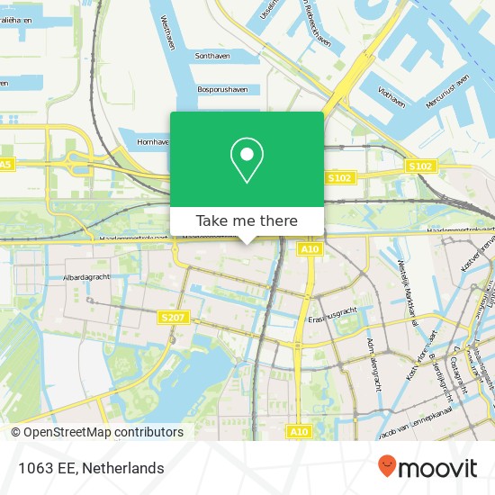 1063 EE, 1063 EE Amsterdam, Nederland Karte