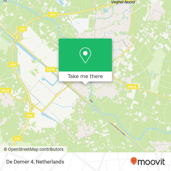 De Demer 4, 5463 RH Veghel map