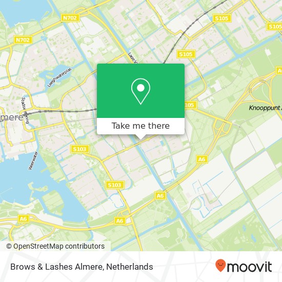 Brows & Lashes Almere, Picassoweg 20 map