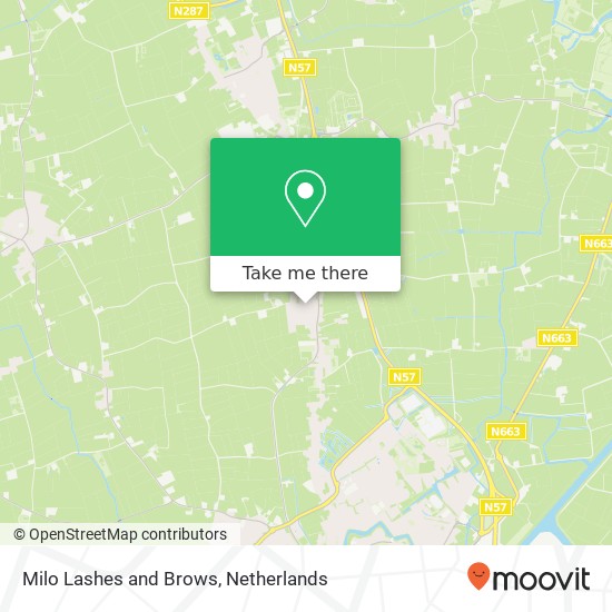 Milo Lashes and Brows, Van Cittersstraat 45 map