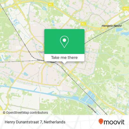 Henry Dunantstraat 7, 7552 DG Hengelo map