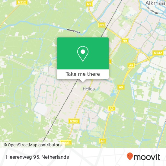 Heerenweg 95, 1851 KM Heiloo Karte