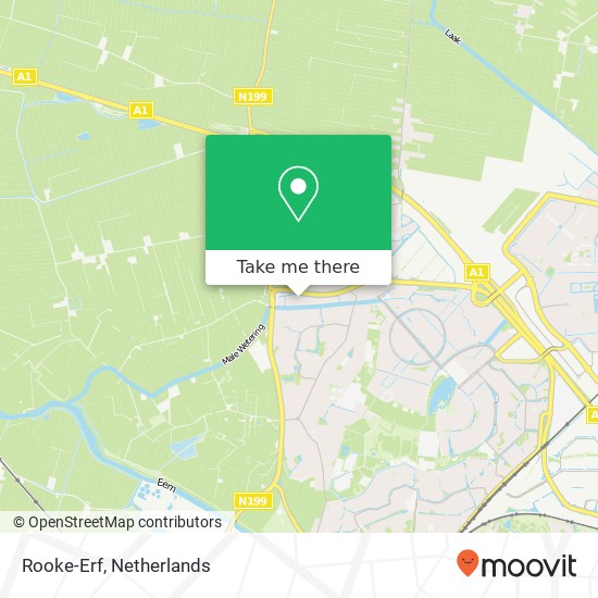 Rooke-Erf, 3828 LH Hoogland Karte